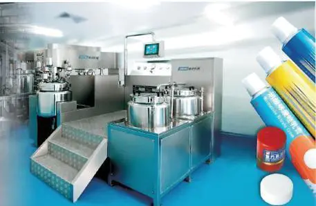 Vacuum Homogenizer Pharmaceutical Cream Manufacturing Plant Emulsifying Mixing Machine