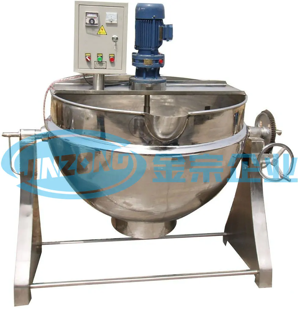 Manual Tilting Paste Open Mixing Machine Concentrator Cooking Kettle