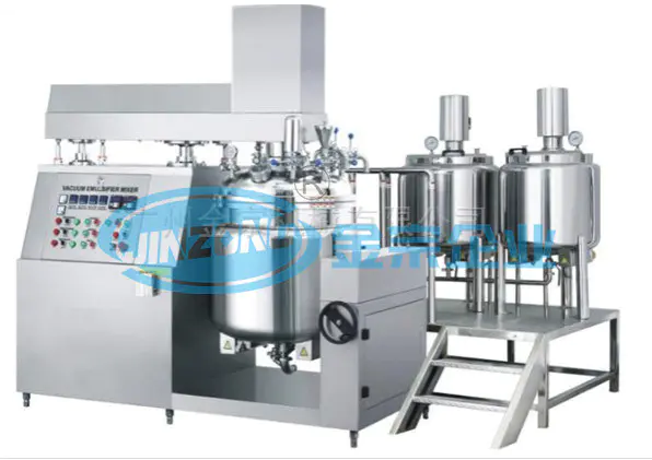 Vacuum Emulsifying Homogenizing Mixer Mixing Tank with Water and Oil Vessels