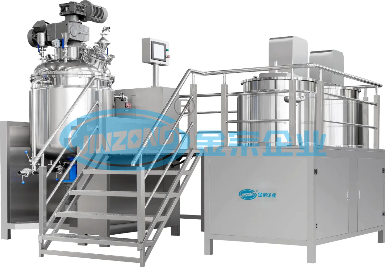 Vacuum Emulsifying Homogenizing Mixer Mixing Tank with Water and Oil Vessels