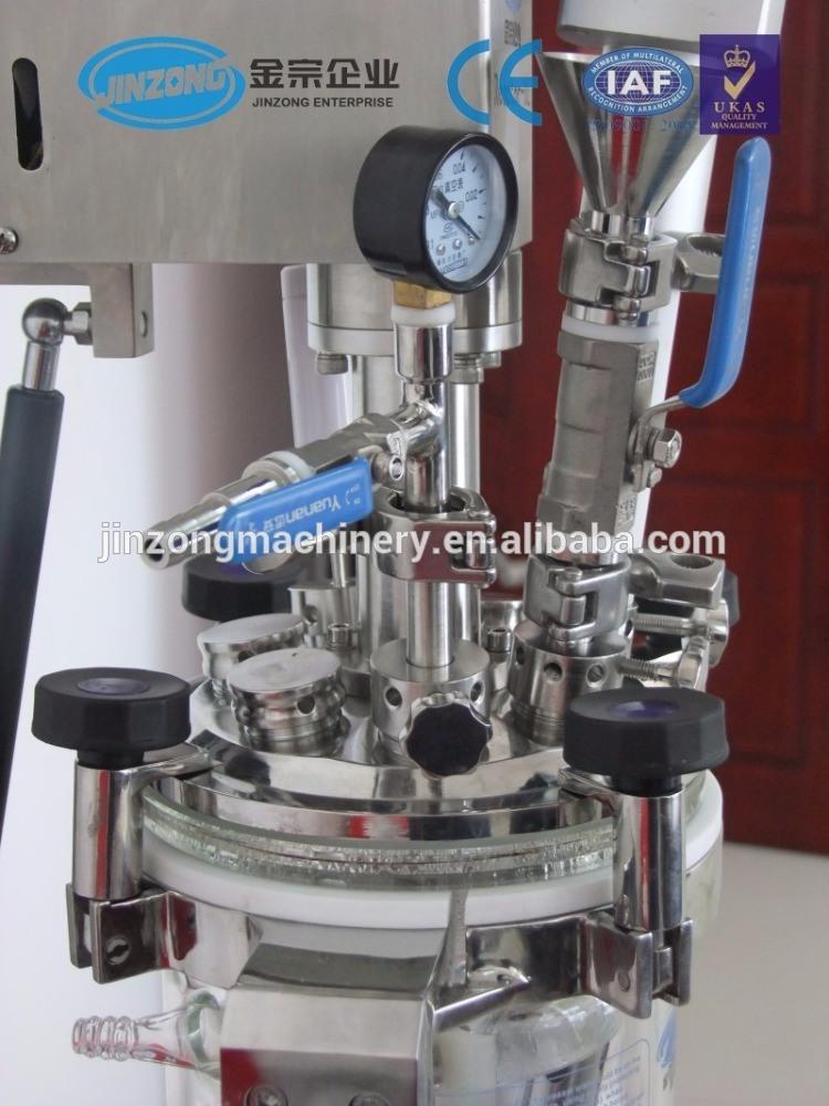 Small Scale Vacuum Emulsifying Mixing Machine Glass Reactor for Lab