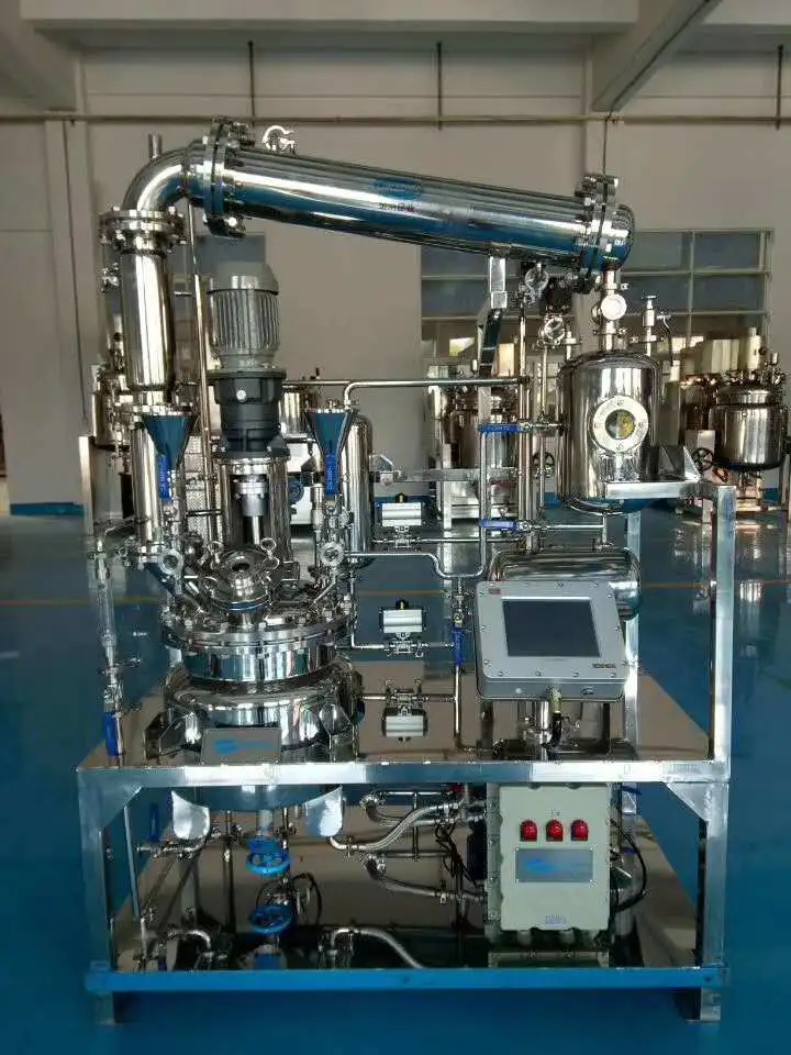 50L-2000L Vacuum Pilot Industrial Reactor with Condenser Heating System Customized