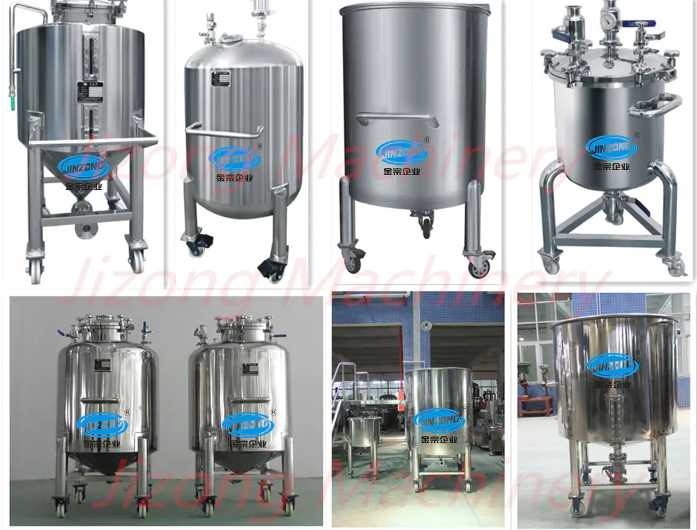Vertical Sterile Stainless Steel Storage Tank for Food