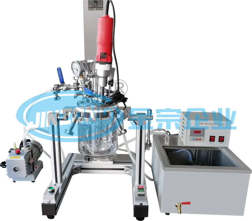 Jinzong Laboratory Mixers 2L Vacuum Emulsifying Homogenizer Mixing Machine