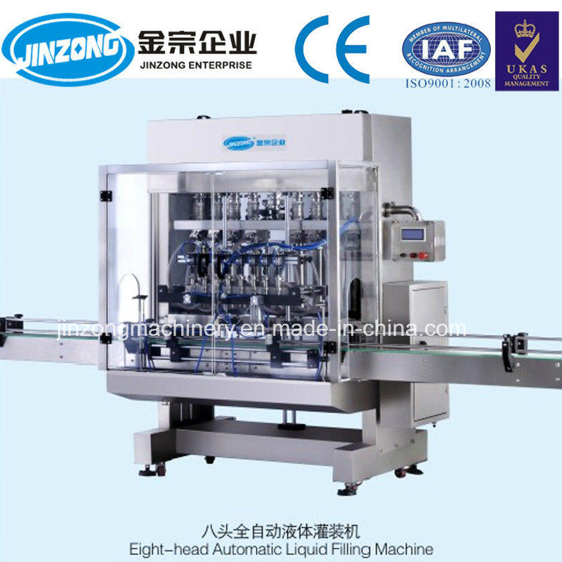 Jinzong Fully Automatic Bottle Surface Filling Capping and Labeling Machine Production Line for Shampoo/Liquid/Beverage