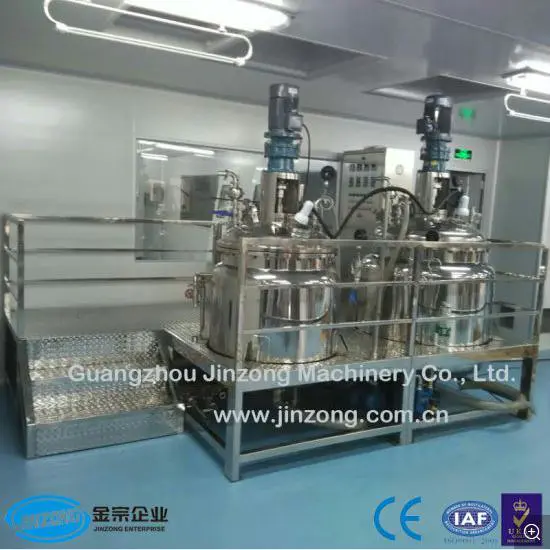 Jinzong Homogenizer Vacuum Emulsifying Mixing Machine for Cream and Liquid Solution Production