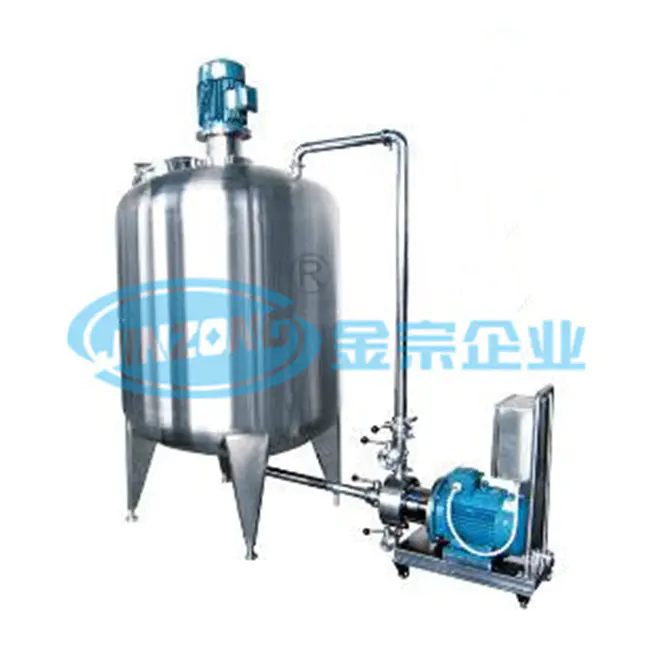 Stainless Steel Mixing Tank with Inline Homogenizer Mayonnaise Manufacturing Plant