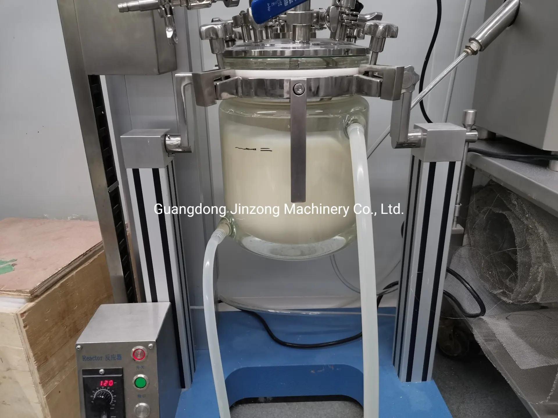2L Glass Line Laboratory Vacuum Homogenizer Mixer Emulsifying Machine