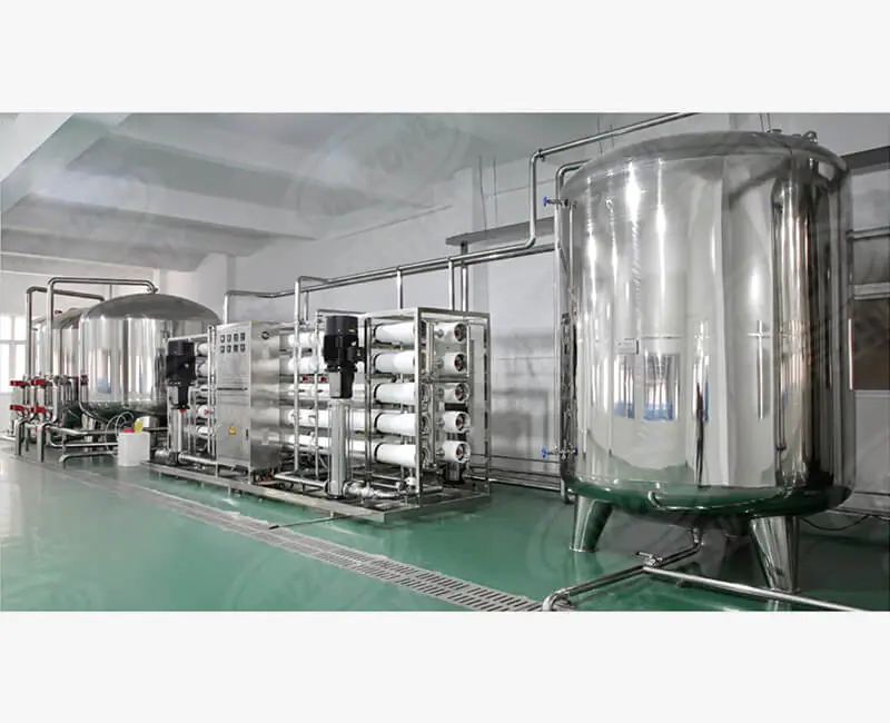 Water treatment equipment for food production