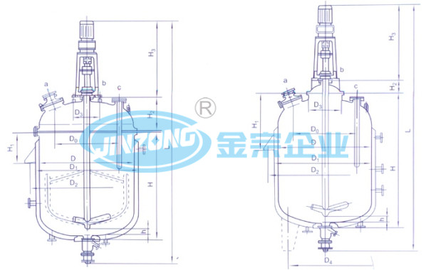 Jinzong Machinery accurate quenching reaction tank online for food industries-1